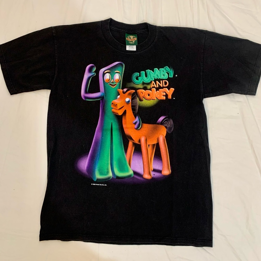 Vintage Gumby and Pokey 1996 Single Stitch shirt rare 90s